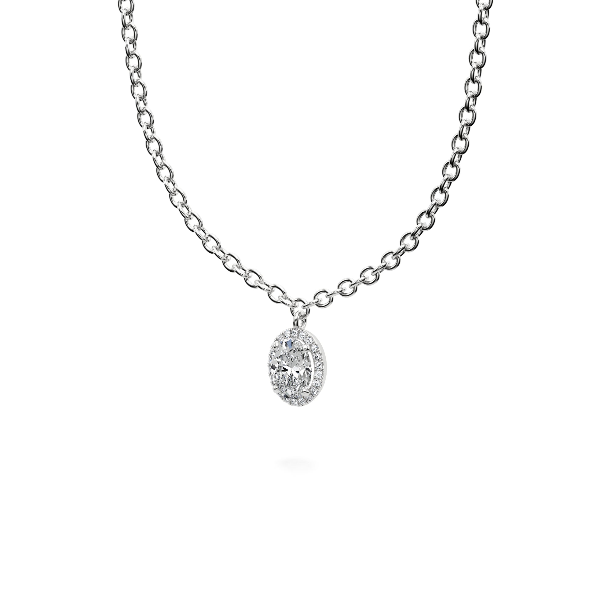 Vesta Oval Pendant Necklace