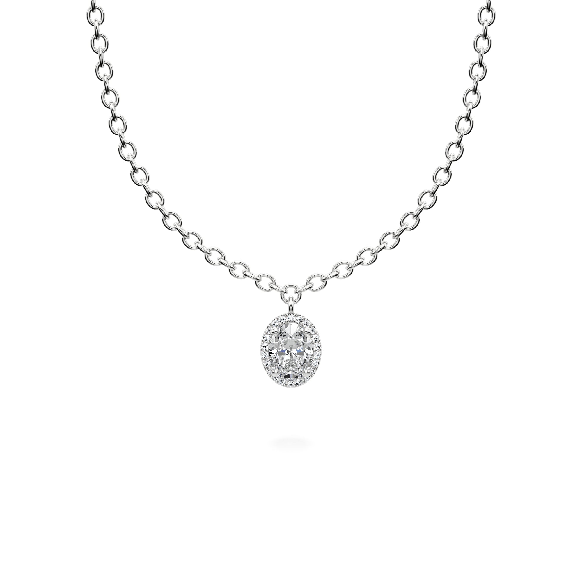Vesta Oval Pendant Necklace
