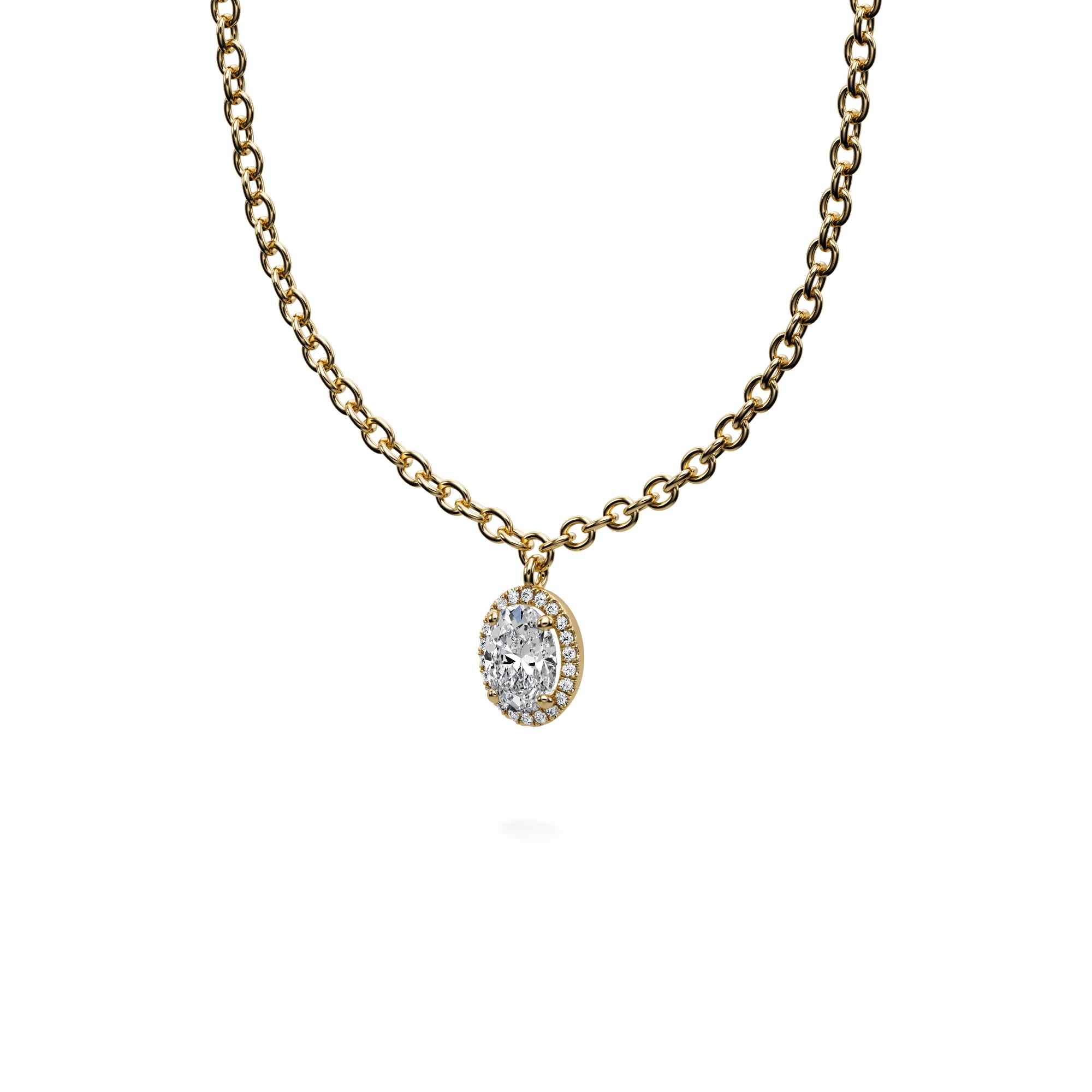 Vesta Oval Pendant Necklace