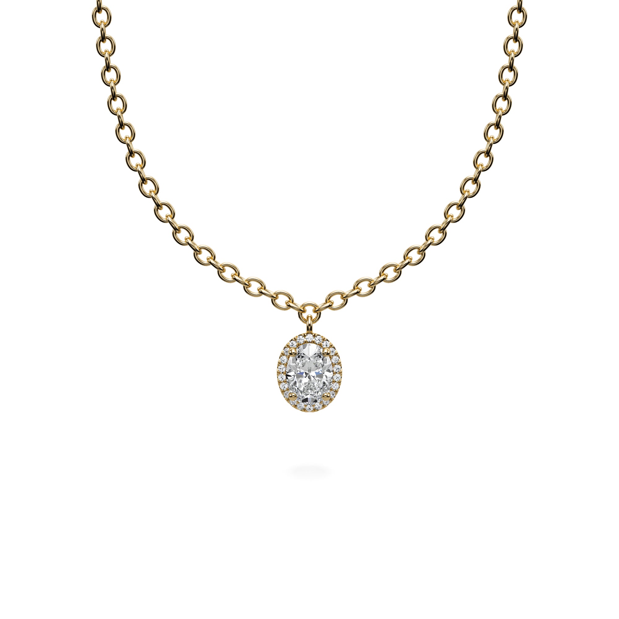 Vesta Oval Pendant Necklace