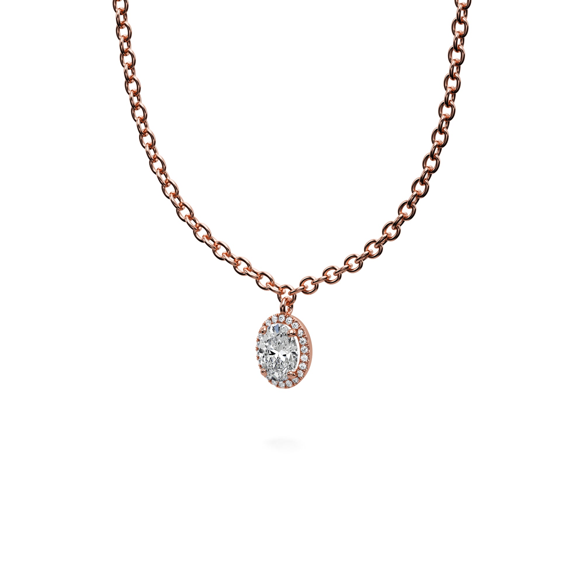 Vesta Oval Pendant Necklace