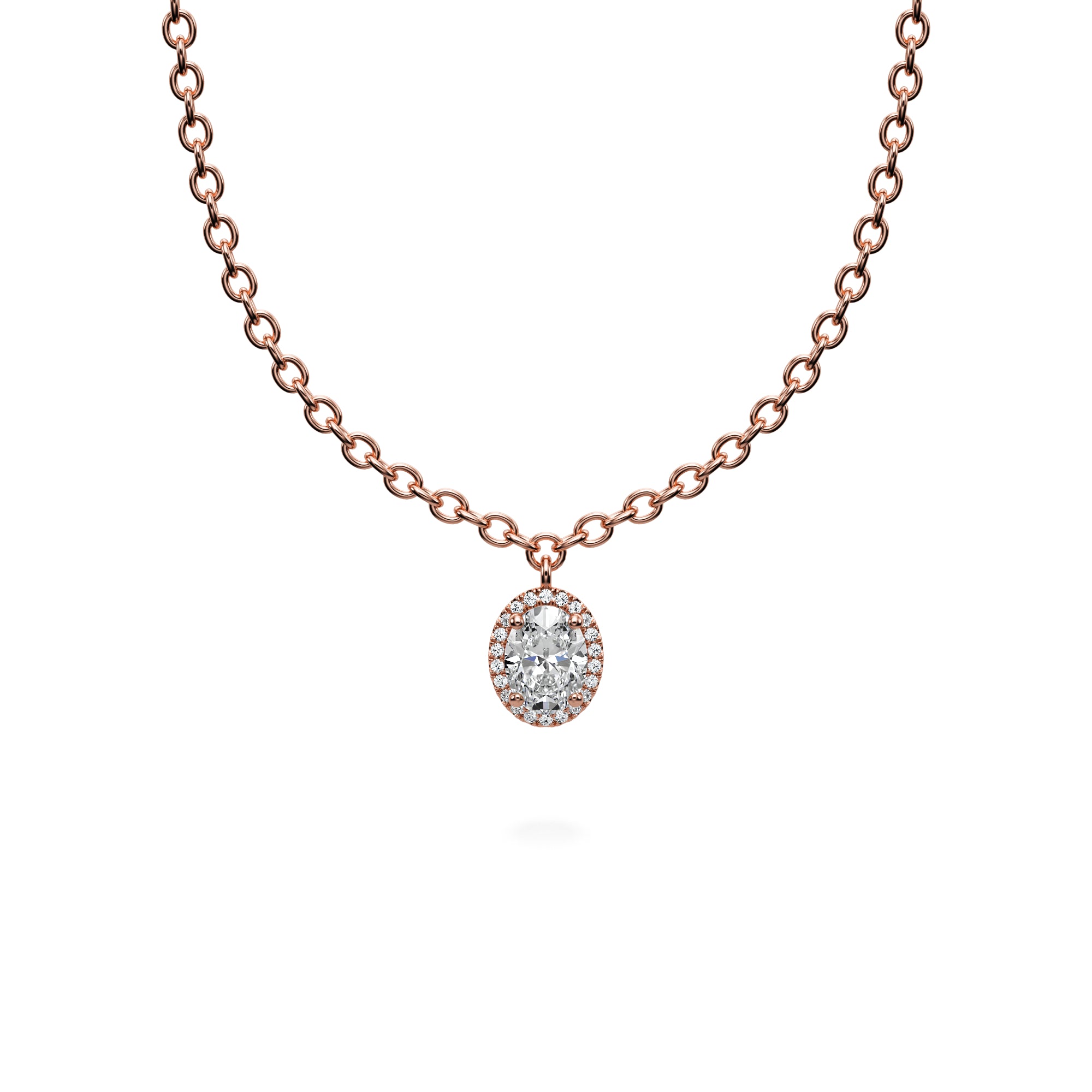 Vesta Oval Pendant Necklace