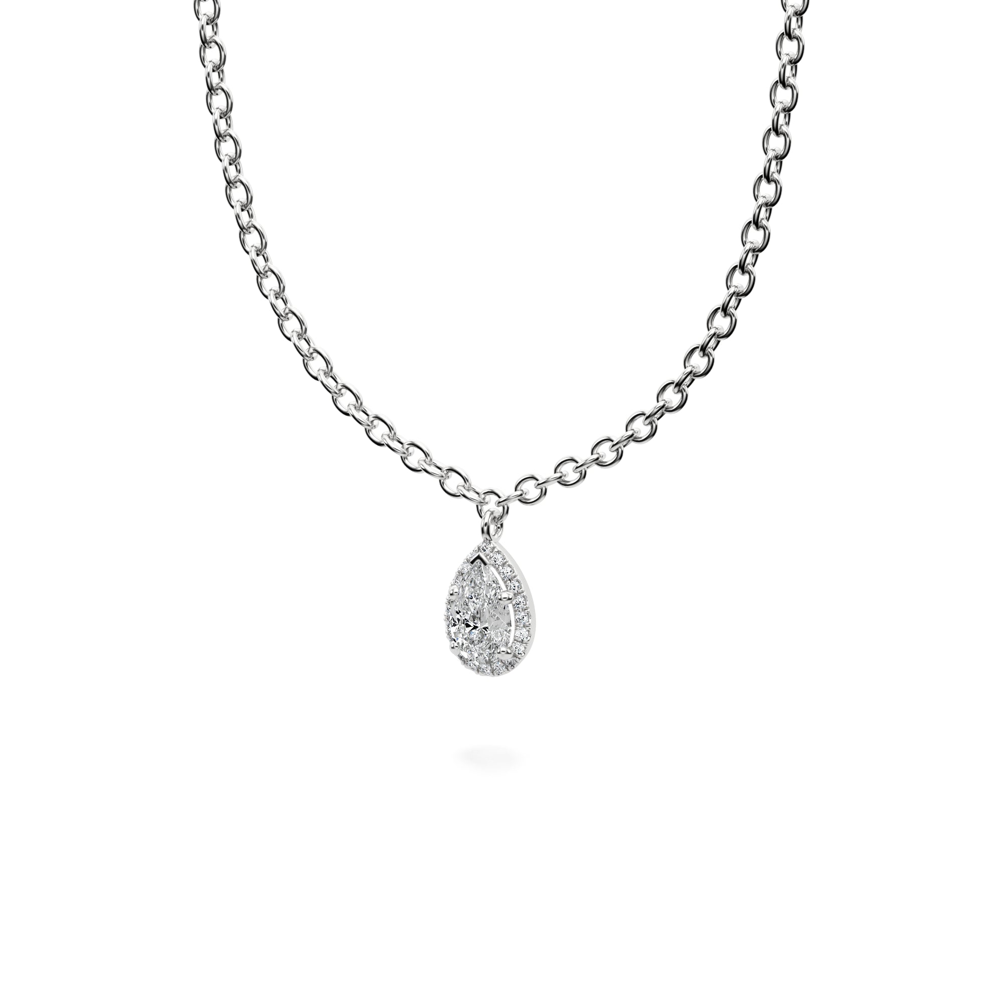 Vesta Pear Pendant Necklace