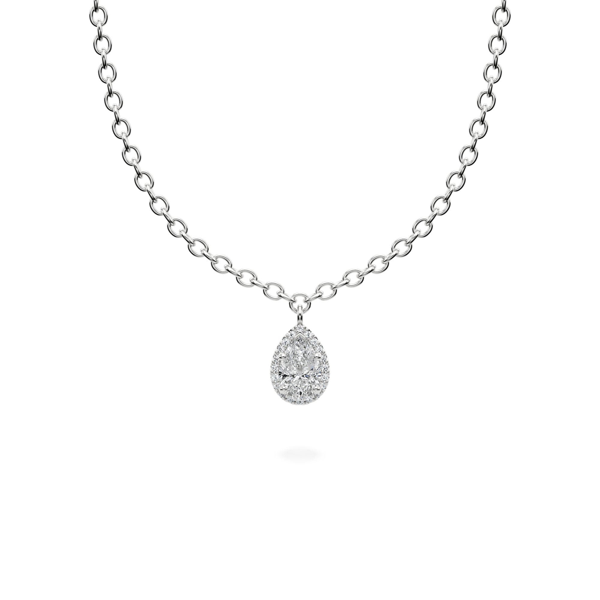Vesta Pear Pendant Necklace