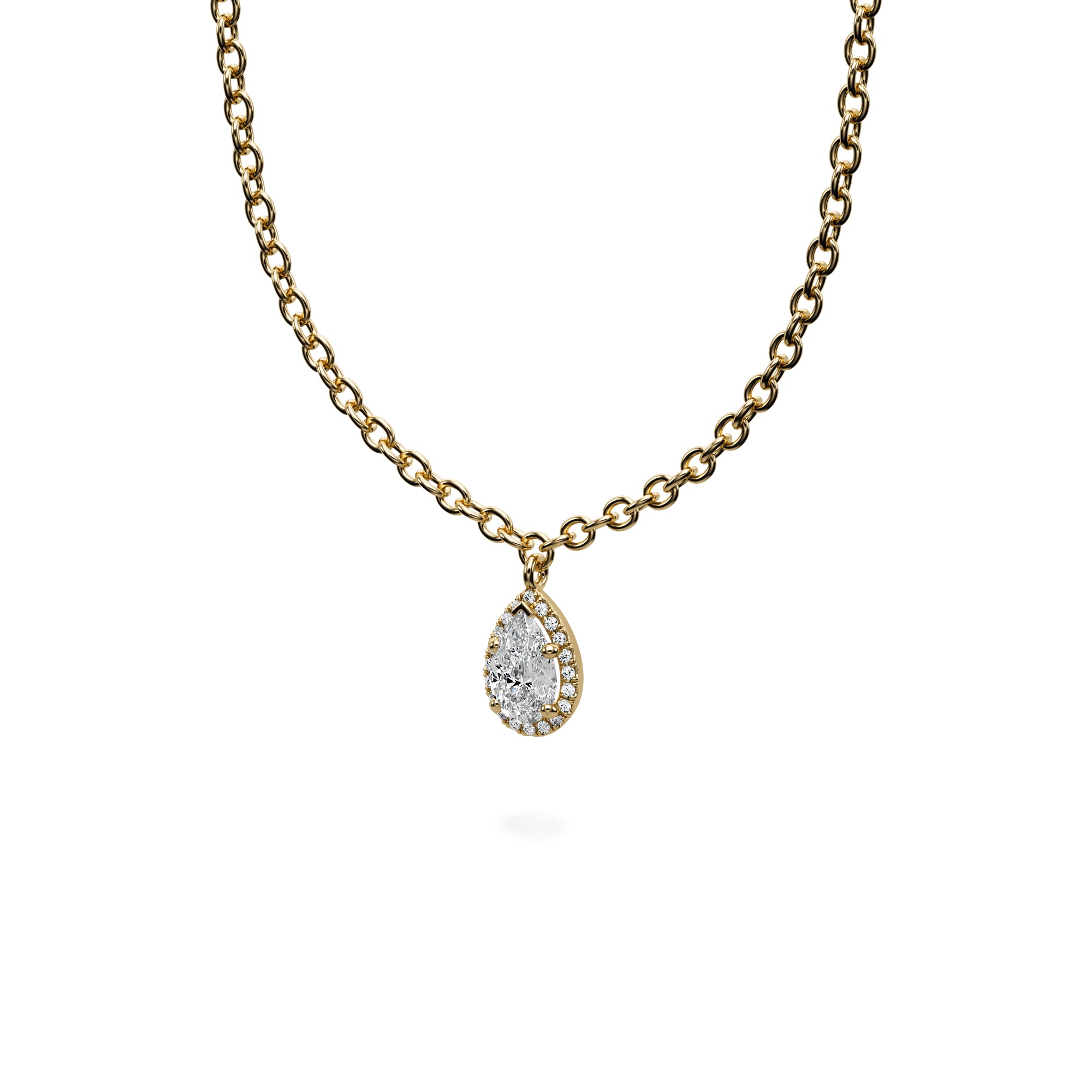 Vesta Pear Pendant Necklace