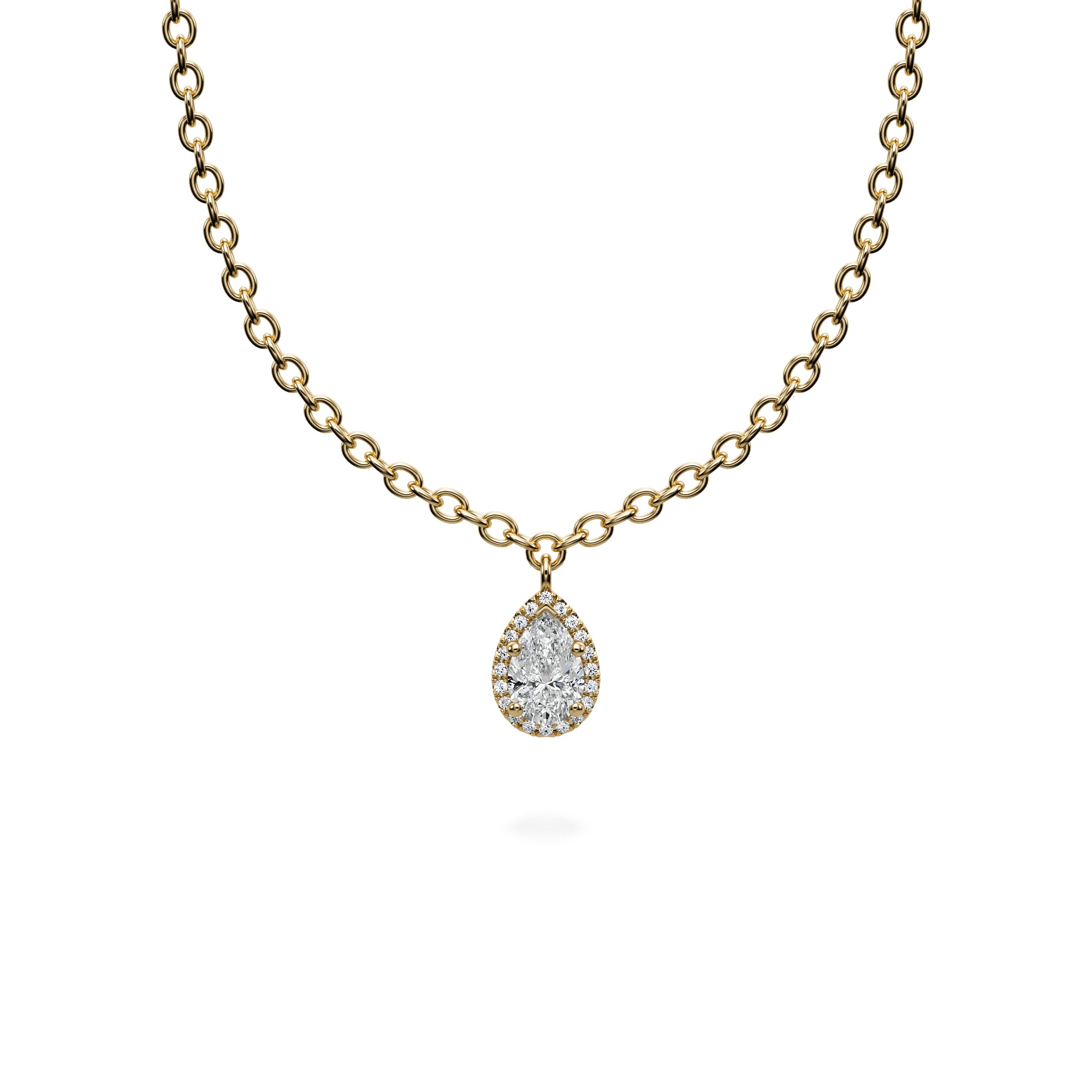 Vesta Pear Pendant Necklace