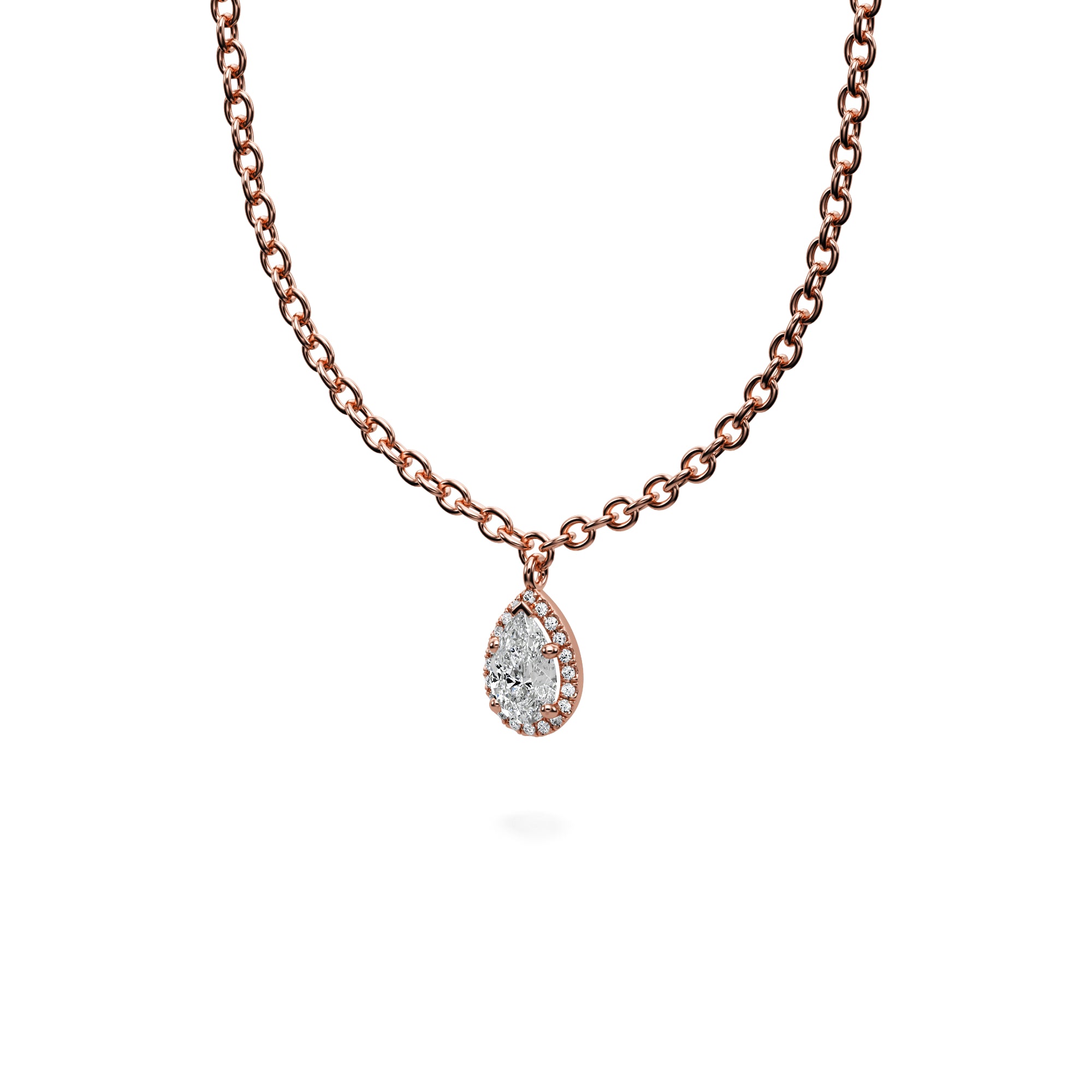 Vesta Pear Pendant Necklace