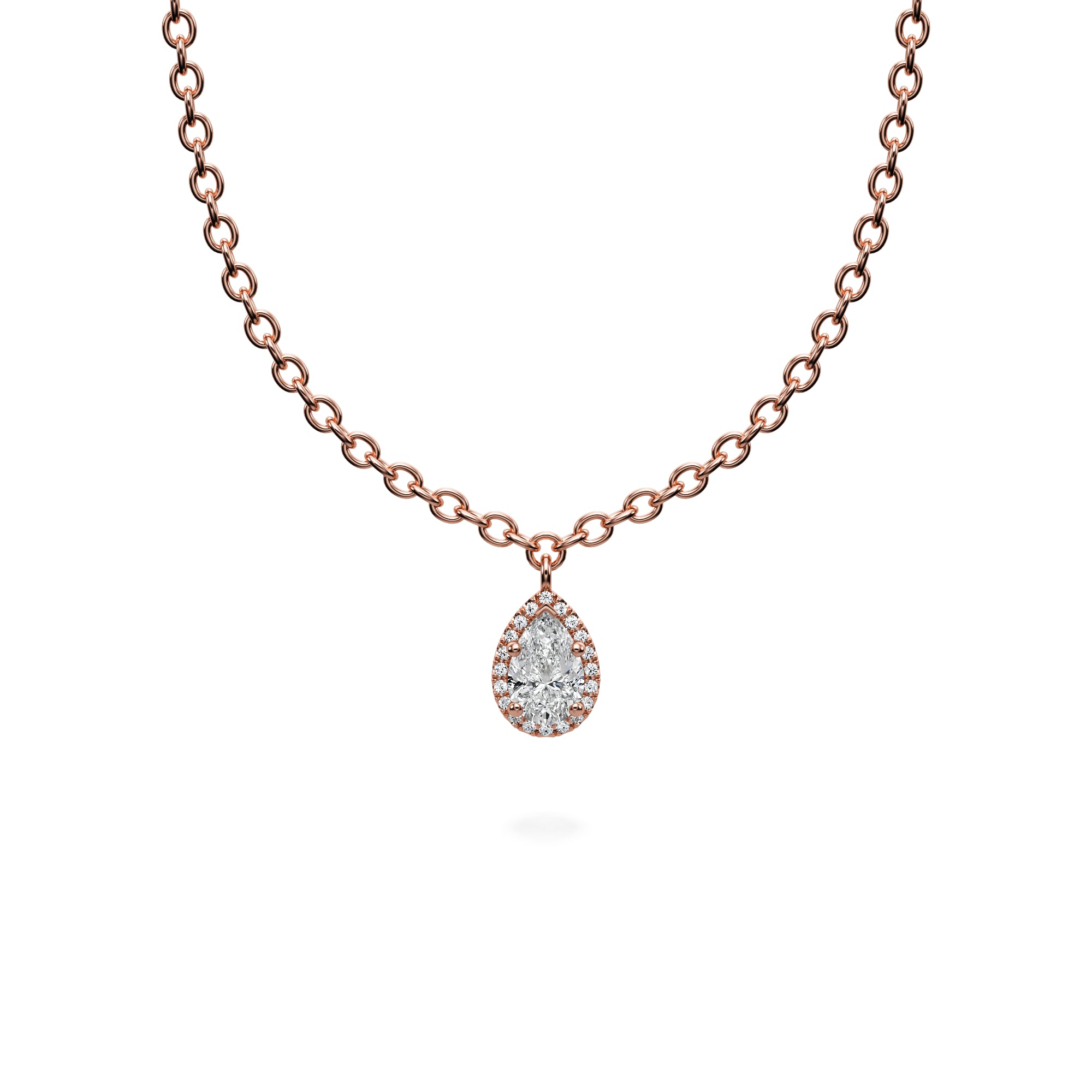 Vesta Pear Pendant Necklace