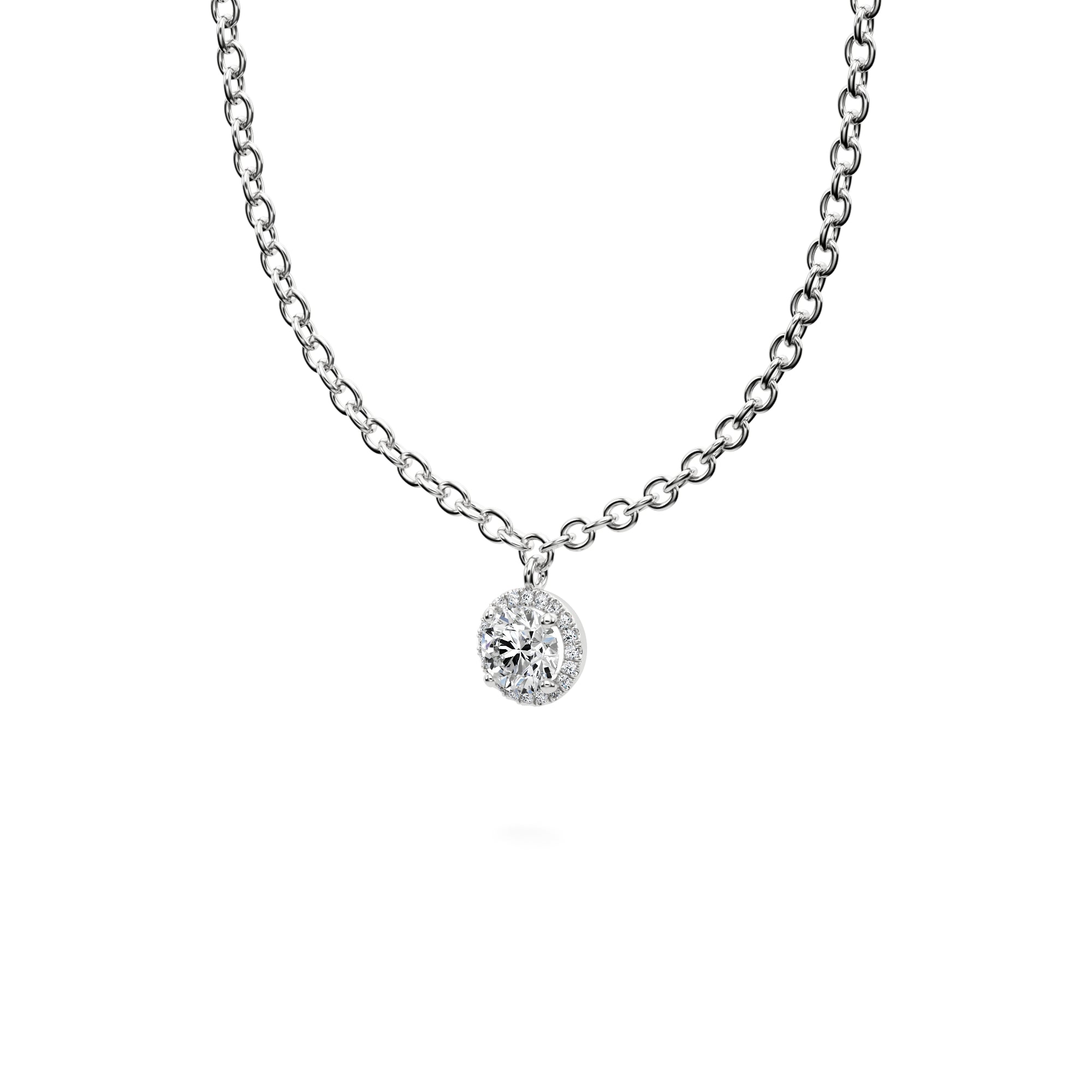 Vesta Round Pendant Necklace
