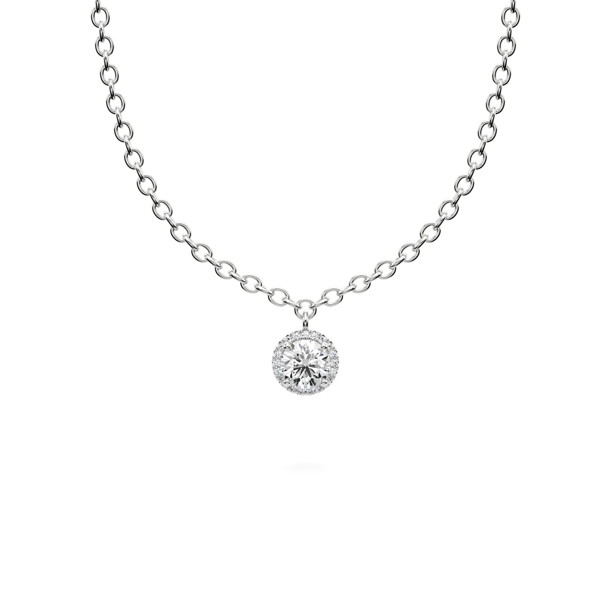 Vesta Round Pendant Necklace