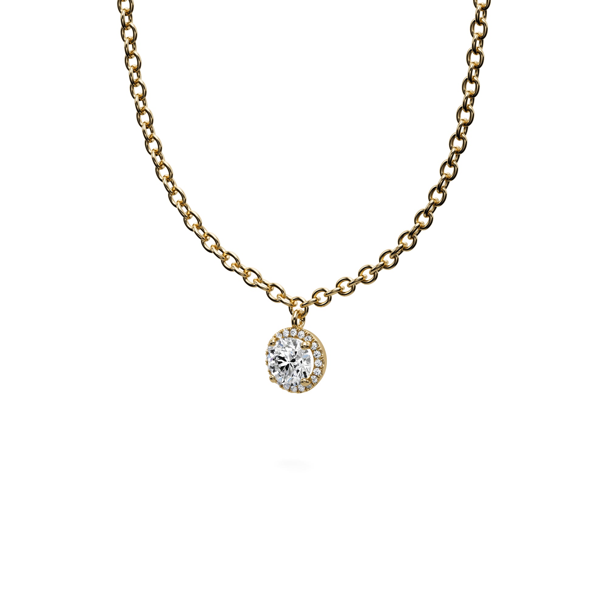 Vesta Round Pendant Necklace