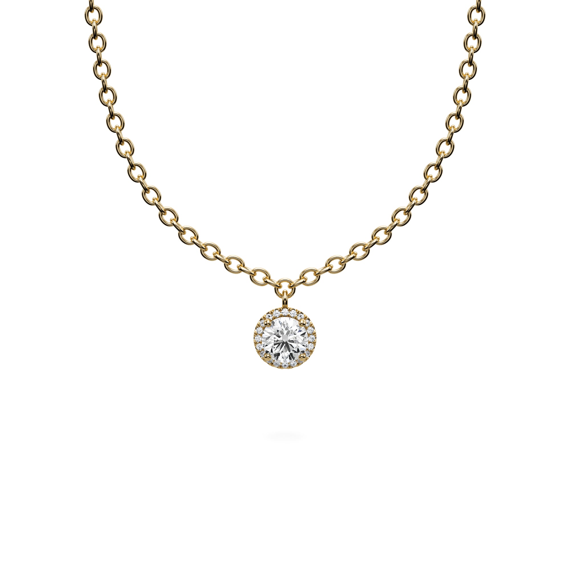 Vesta Round Pendant Necklace