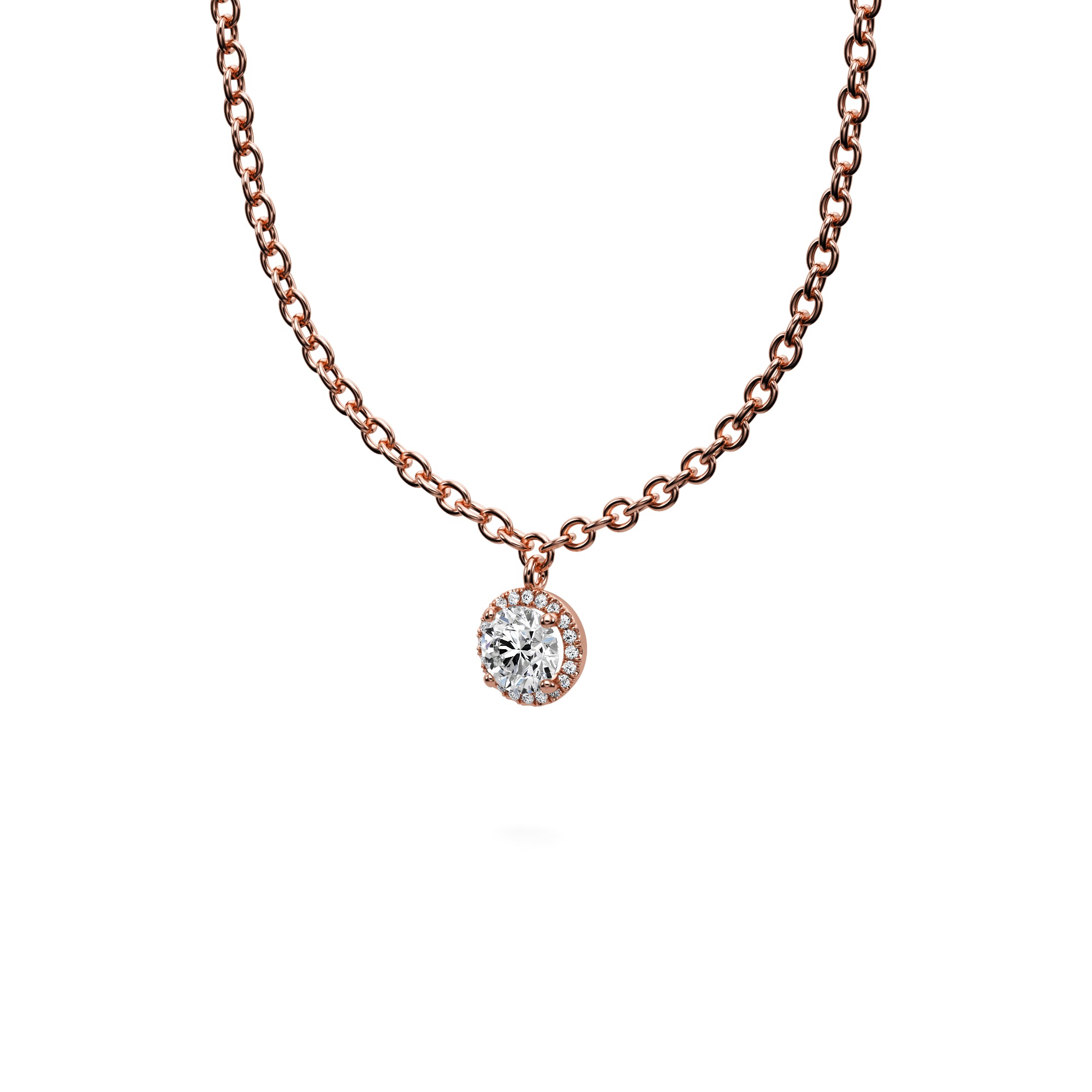 Vesta Round Pendant Necklace