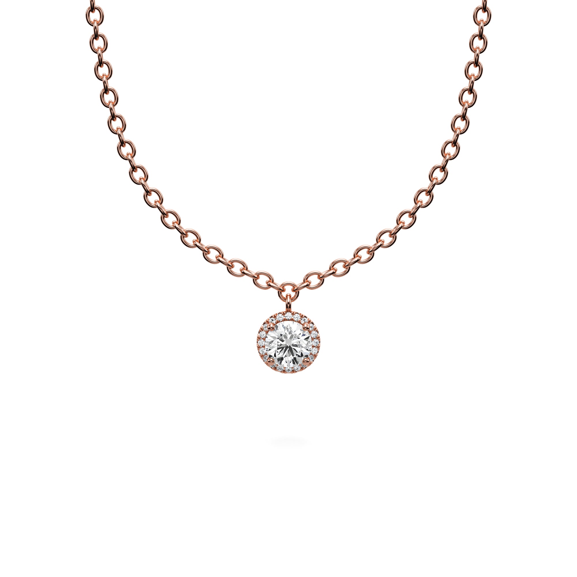 Vesta Round Pendant Necklace