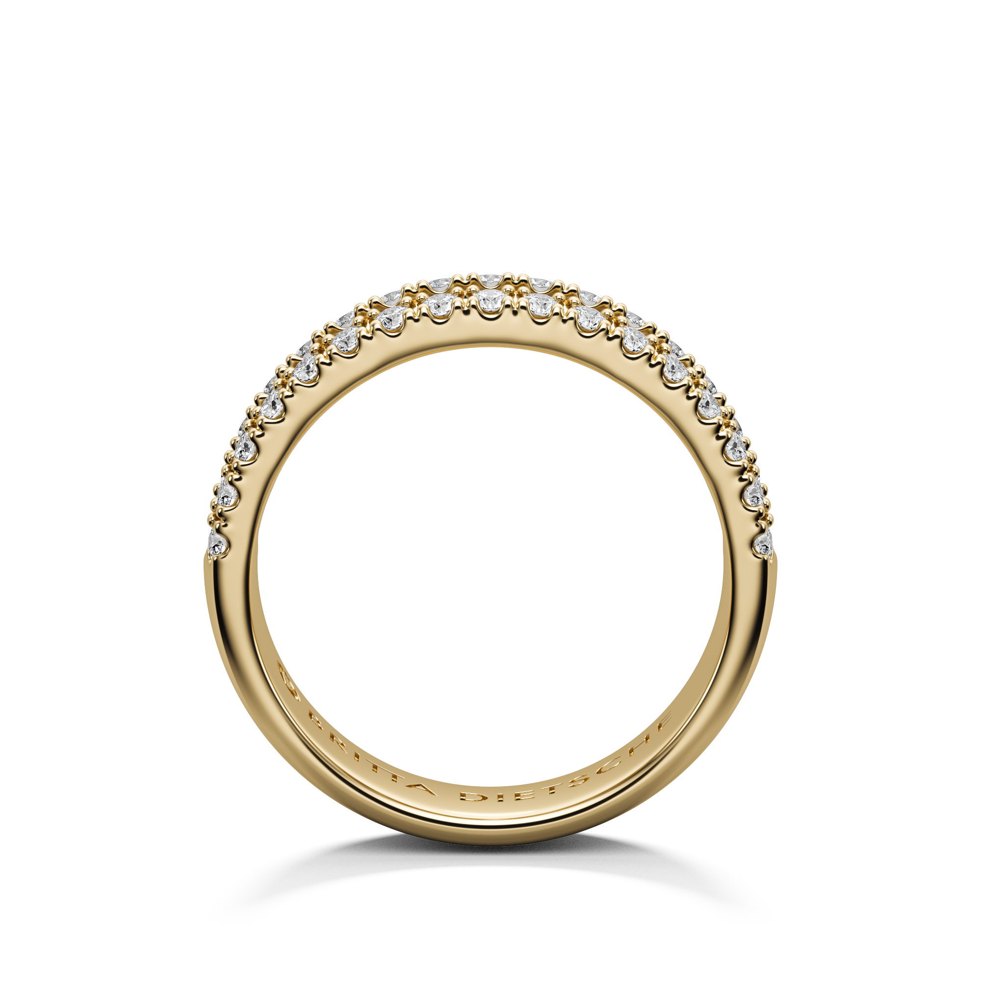 Iris Ring mit Seitensteine