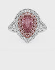 Roseate Skies Cocktail Ring Pink Pear