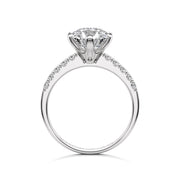 Asta Engagement Ring with Sidestones