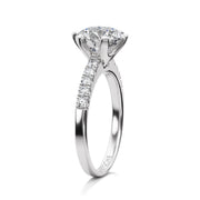 Asta Engagement Ring with Sidestones