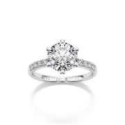 Asta Engagement Ring with Sidestones