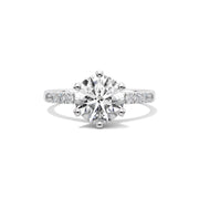 Asta Engagement Ring with Sidestones