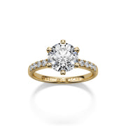 Asta Engagement Ring with Sidestones