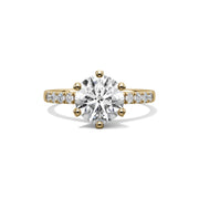 Asta Engagement Ring with Sidestones