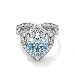Amour Cocktail Ring Blue