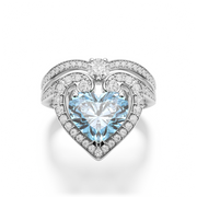 Amour Cocktail Ring Blue