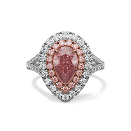 Roseate Skies Cocktail Ring Pink Pear