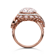 Roseate Skies Cocktail Ring Pink Round Mixed