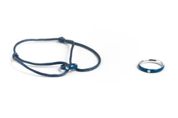Silk Bracelet Gray Blue