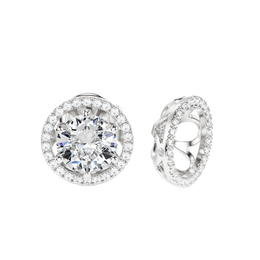 Vesta Earring Jackets Round 1ct