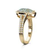Vesta Solitaire Green Pear
