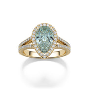 Vesta Solitaire Green Pear