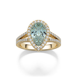 Vesta Solitaire Green Pear