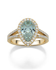Vesta Solitaire Green Pear