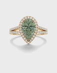 Vesta Solitaire Green Pear